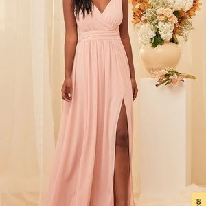 NWT Lulu’s Blush Pink Bridesmaid or Prom dress
